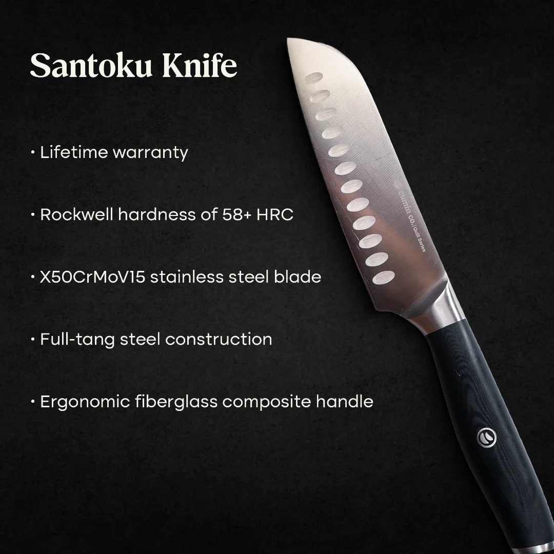6" High Carbon Stainless Steel Santoku Knife - Image 10