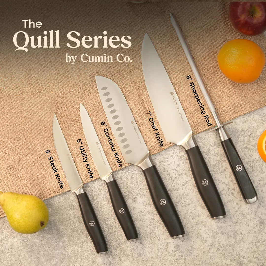 6" High Carbon Stainless Steel Santoku Knife - Image 11