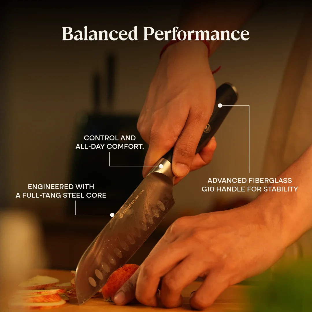 6" High Carbon Stainless Steel Santoku Knife - Image 5