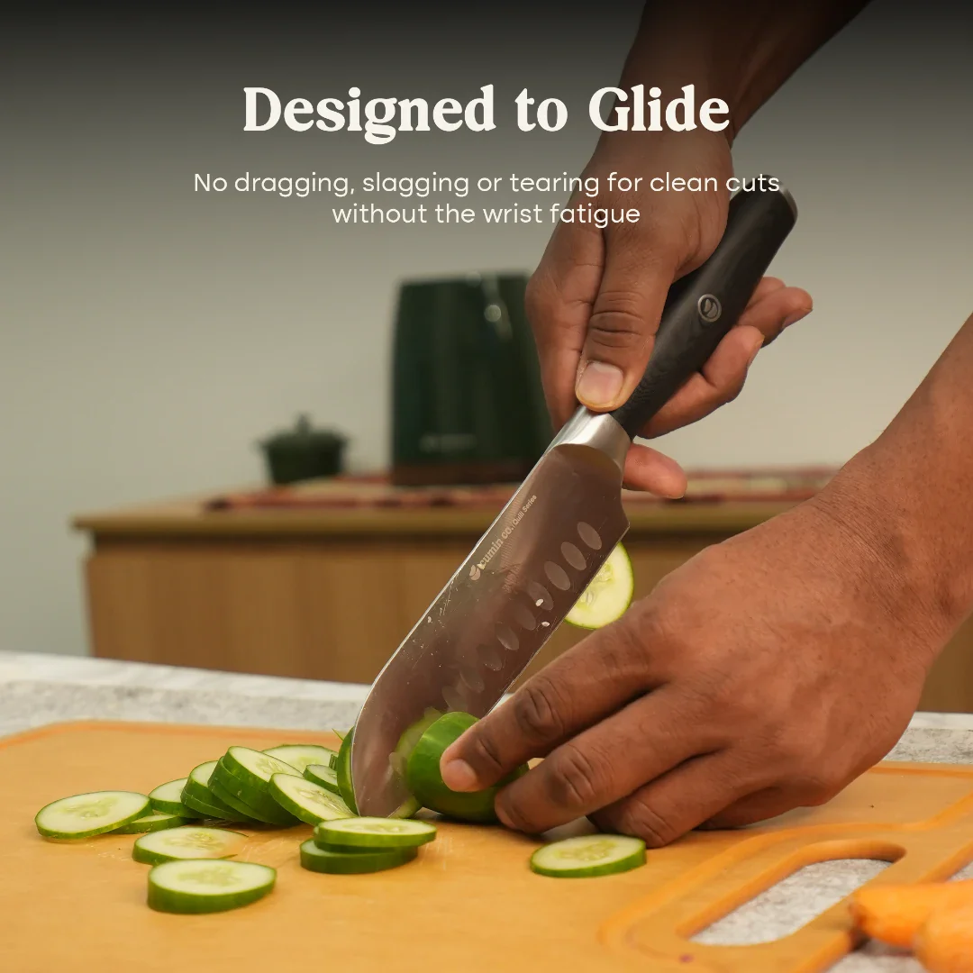 6" High Carbon Stainless Steel Santoku Knife - Image 7