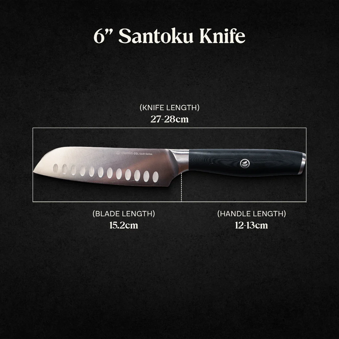 6" High Carbon Stainless Steel Santoku Knife - Image 8