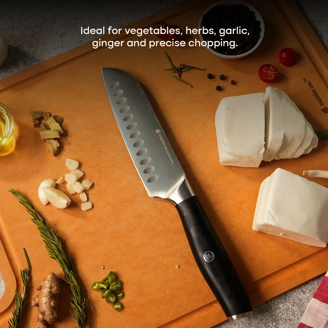 6" High Carbon Stainless Steel Santoku Knife - Image 9