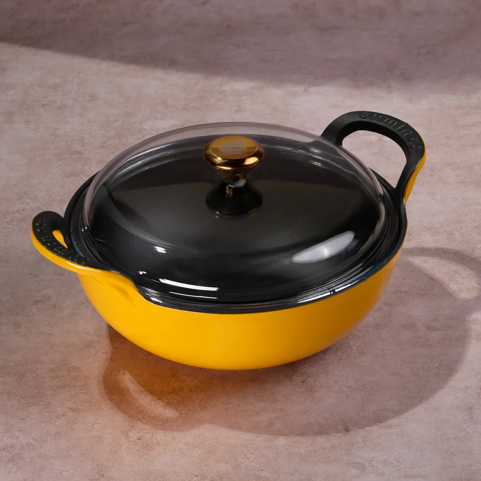No. 10 Enamel Cast Iron Kadai (3L) - Image 12