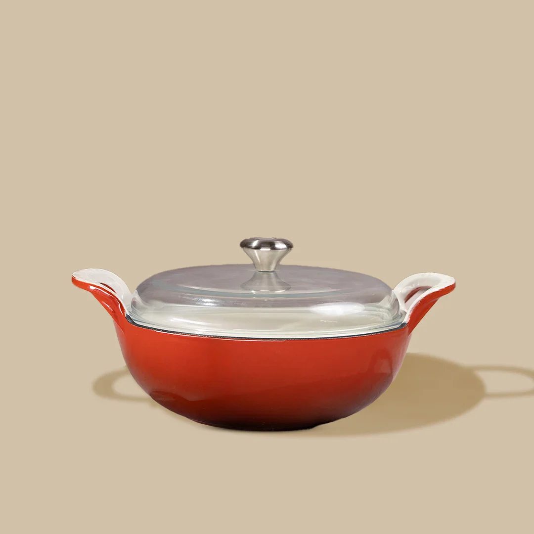 No. 10 Enamel Cast Iron Kadai (3L) - Image 21
