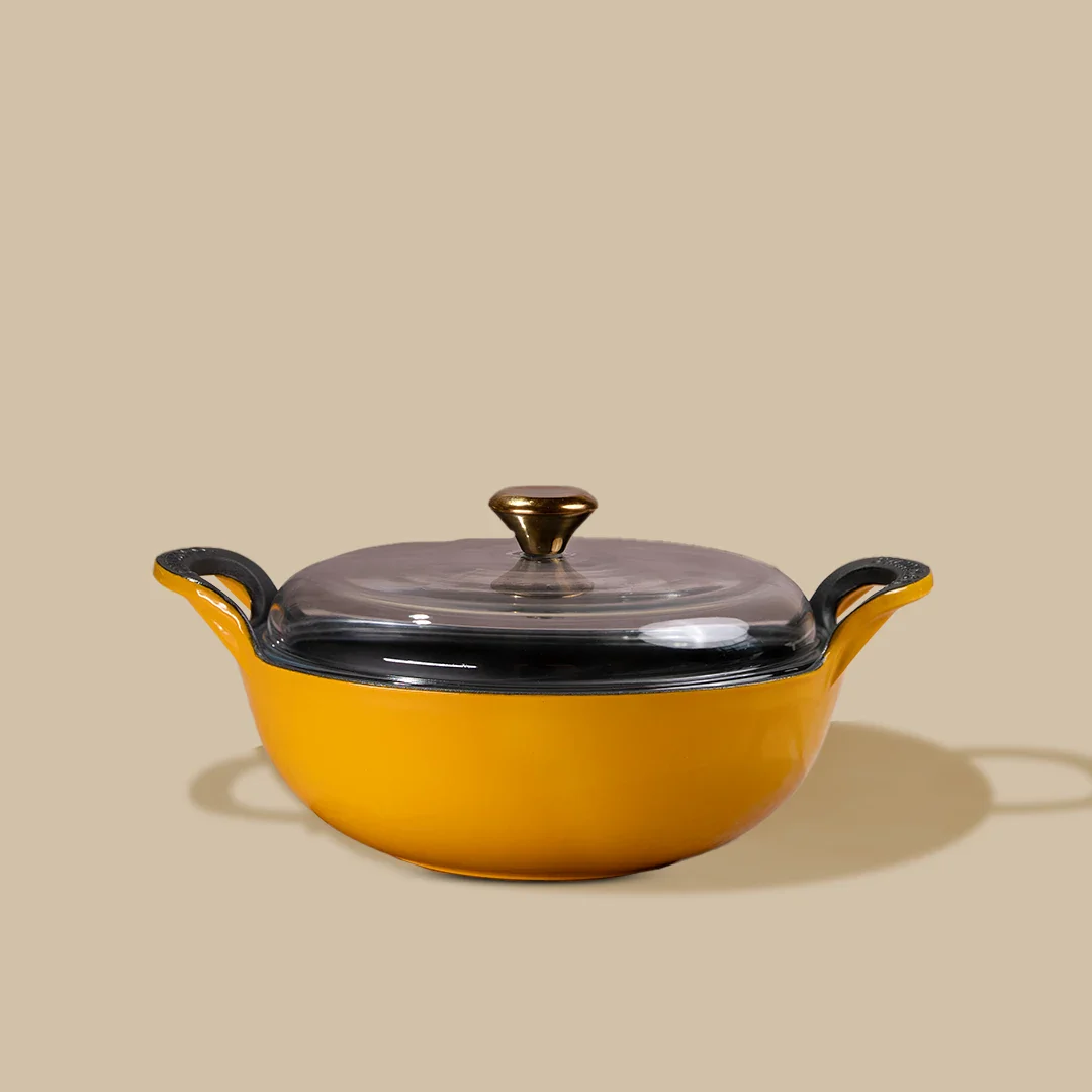 No. 10 Enamel Cast Iron Kadai (3L) - Image 24