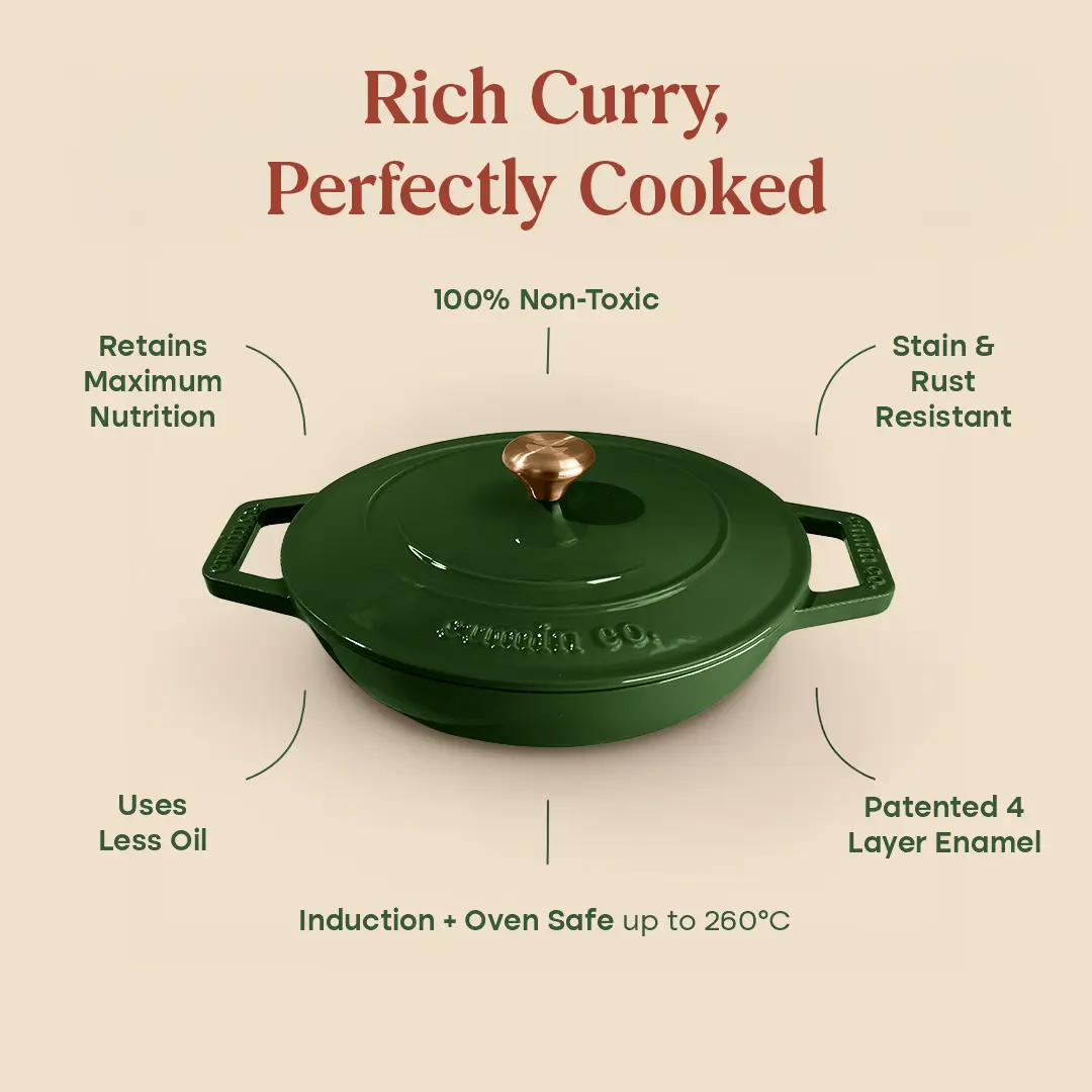 No. 10 Enamel Cast Iron Braiser (26cm) - Image 6