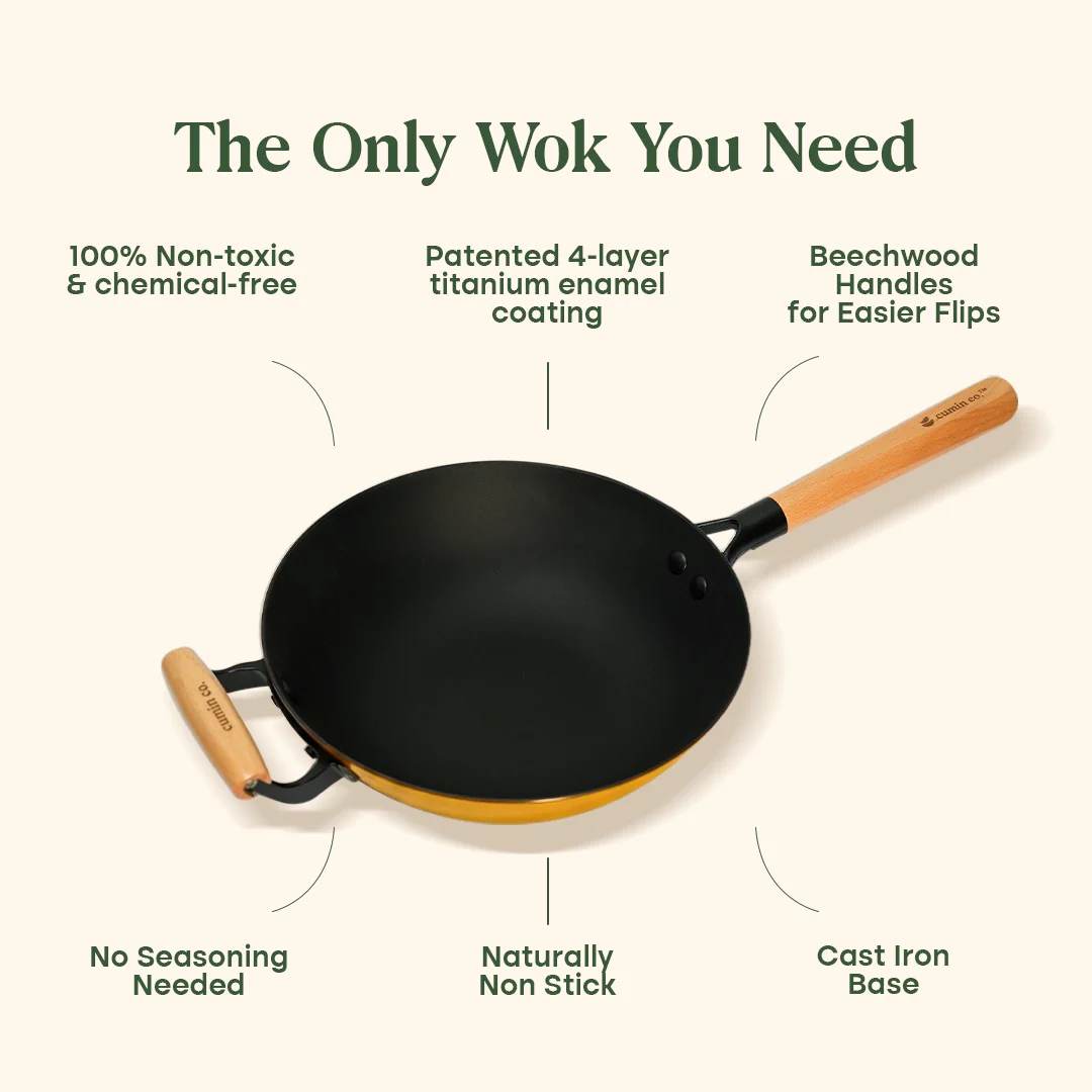 No. 10 Cast Iron Wok LITE (26cm) - Image 14
