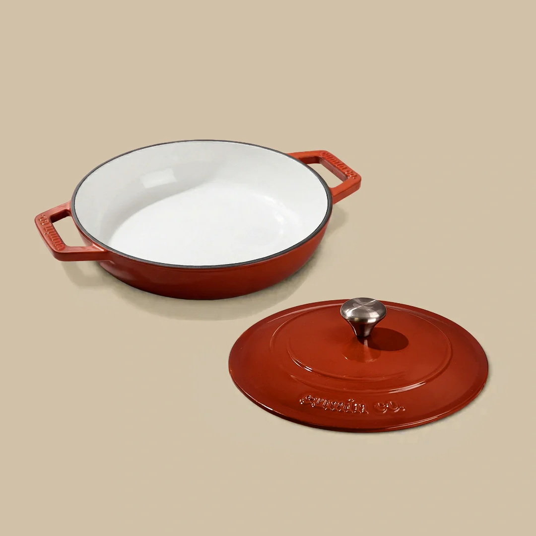 No. 10 Enamel Cast Iron Braiser (26cm) - Image 3
