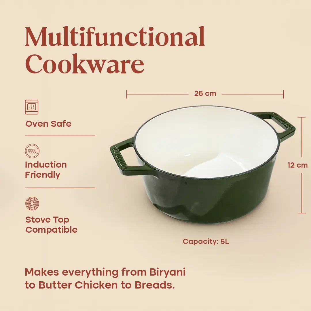 No. 10 Enamel Cast Iron Dutch Oven (5L) - Image 15