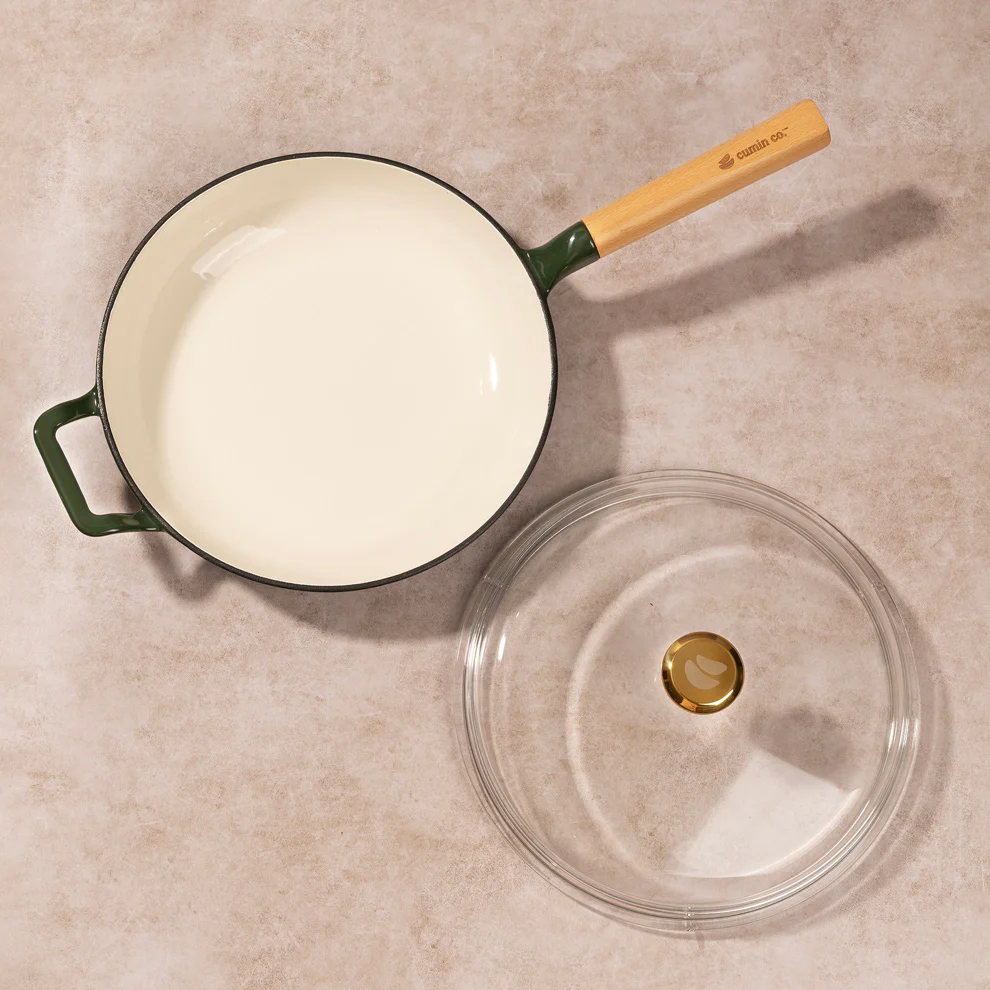 No. 10 Enamel Cast Iron Pan (26cm) - Image 2