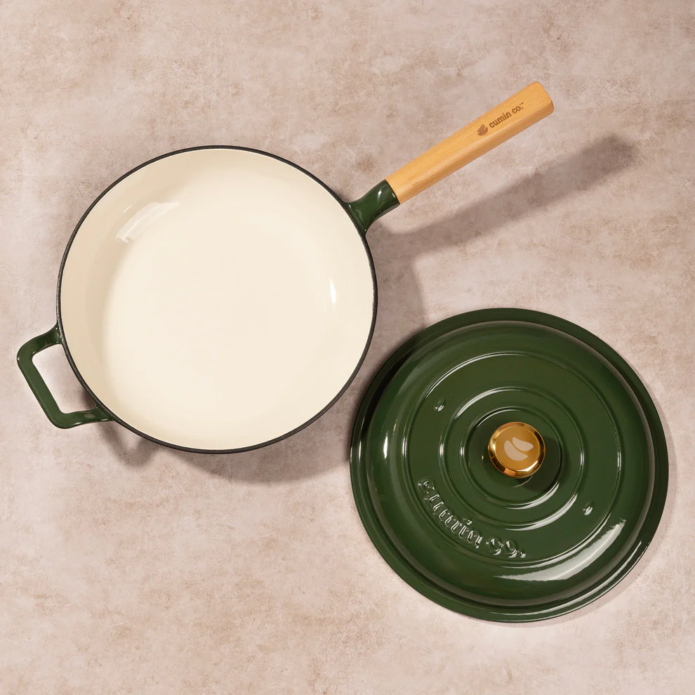 No. 10 Enamel Cast Iron Pan (26cm) - Image 3