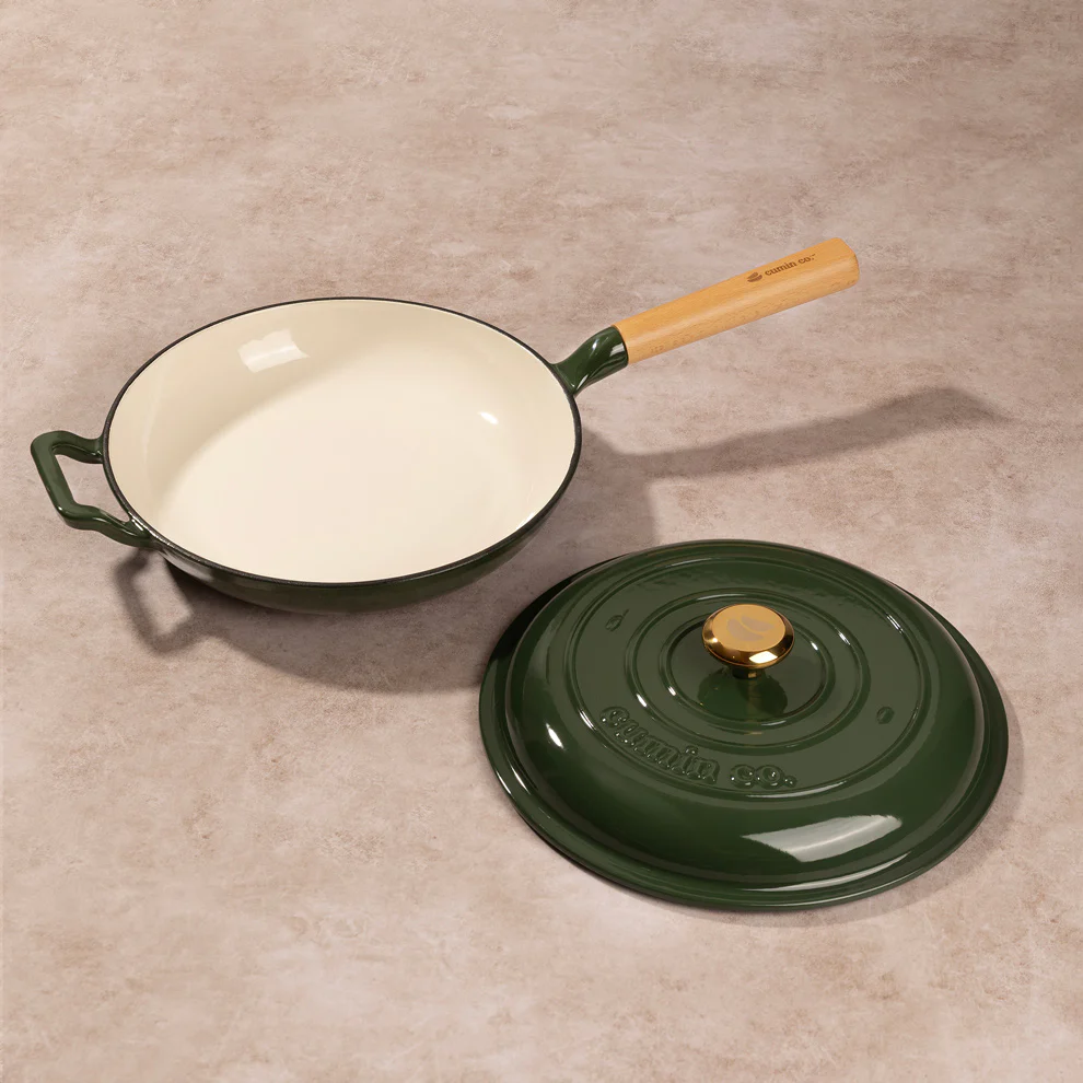 No. 10 Enamel Cast Iron Pan (26cm) - Image 4