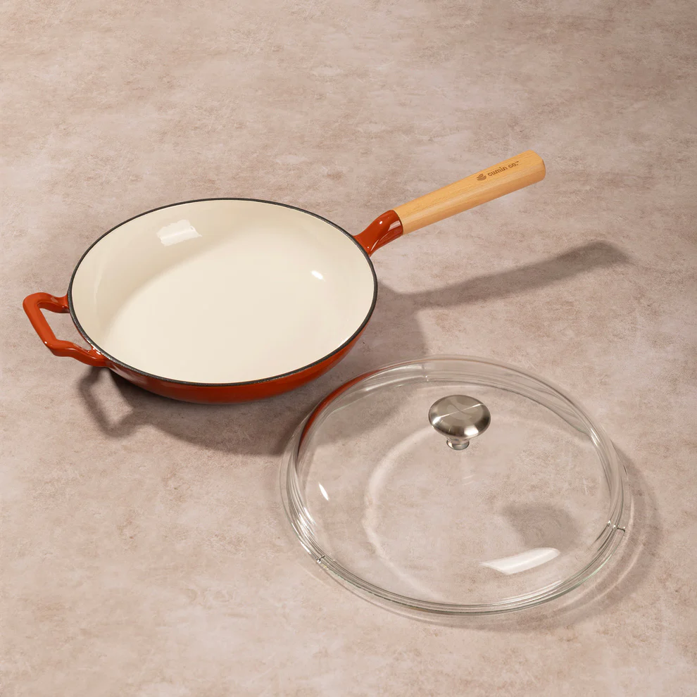 No. 10 Enamel Cast Iron Pan (26cm) - Image 5