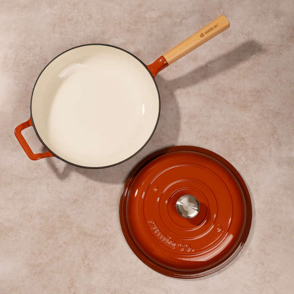 No. 10 Enamel Cast Iron Pan (26cm) - Image 7
