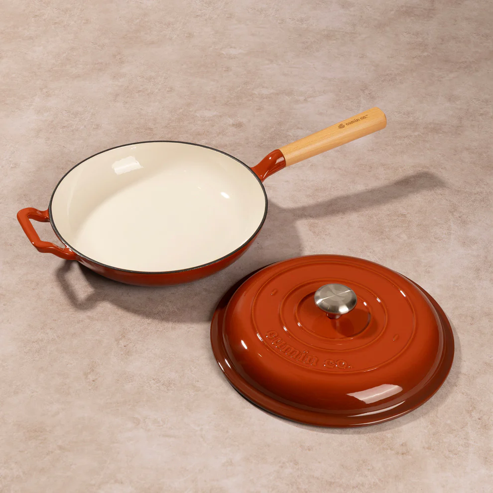 No. 10 Enamel Cast Iron Pan (26cm) - Image 8