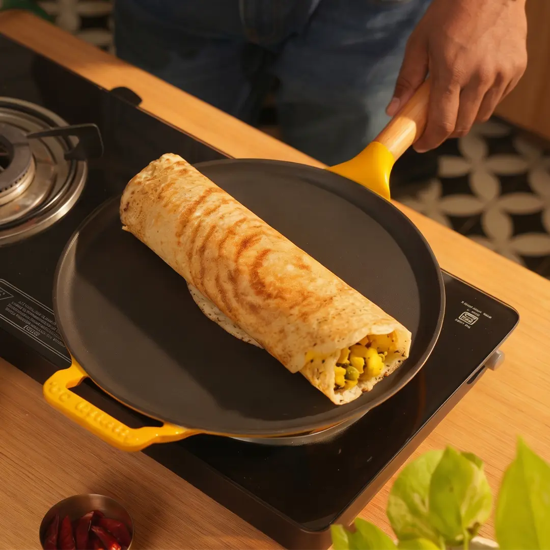 No. 11 Enamel Cast Iron Dosa Tawa (28cm) - Image 10