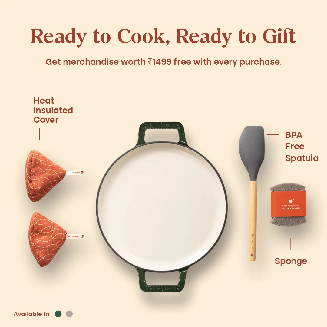 No. 11 Enamel Cast Iron Dosa Tawa (28cm) - Image 9