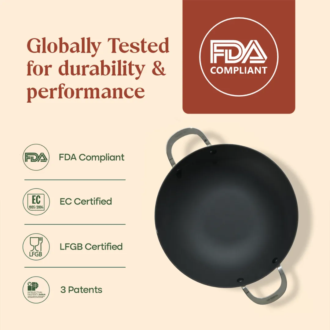 No. 11 Enamel Cast Iron Kadai LITE Without Lid (3.9L) - Image 12