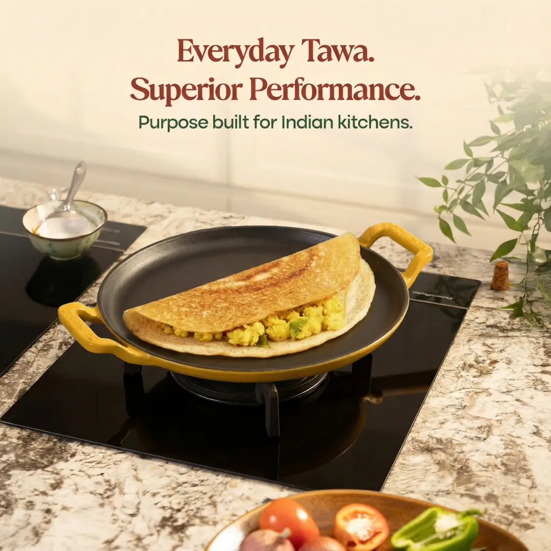 No. 12 Enamel Cast Iron Dosa Tawa (30cm) - Image 21