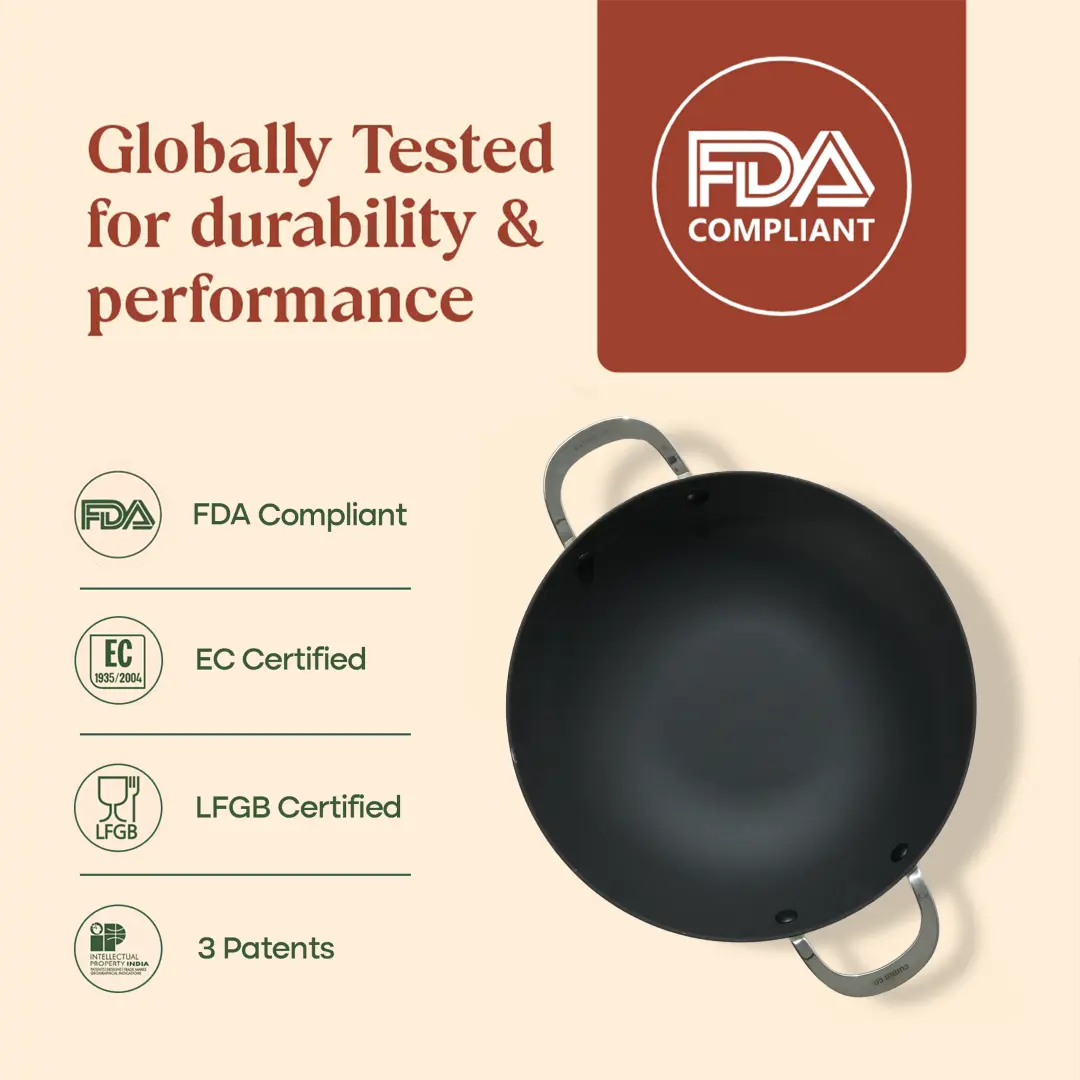 No. 13 Enamel Cast Iron Kadai LITE Without Lid (5.5L) - Image 11