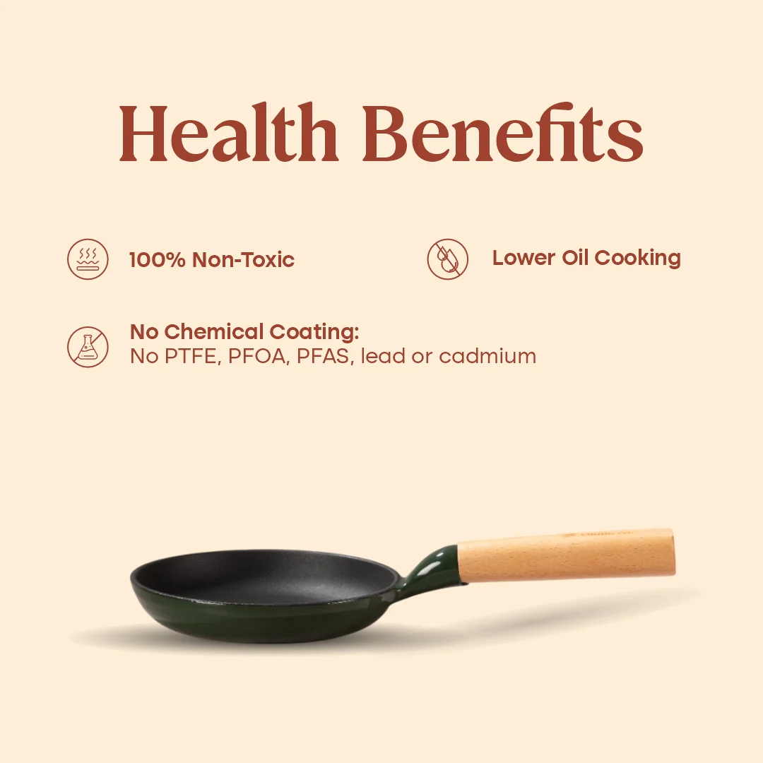 No. 6 Enamel Cast Iron Pan (16cm) - Image 12