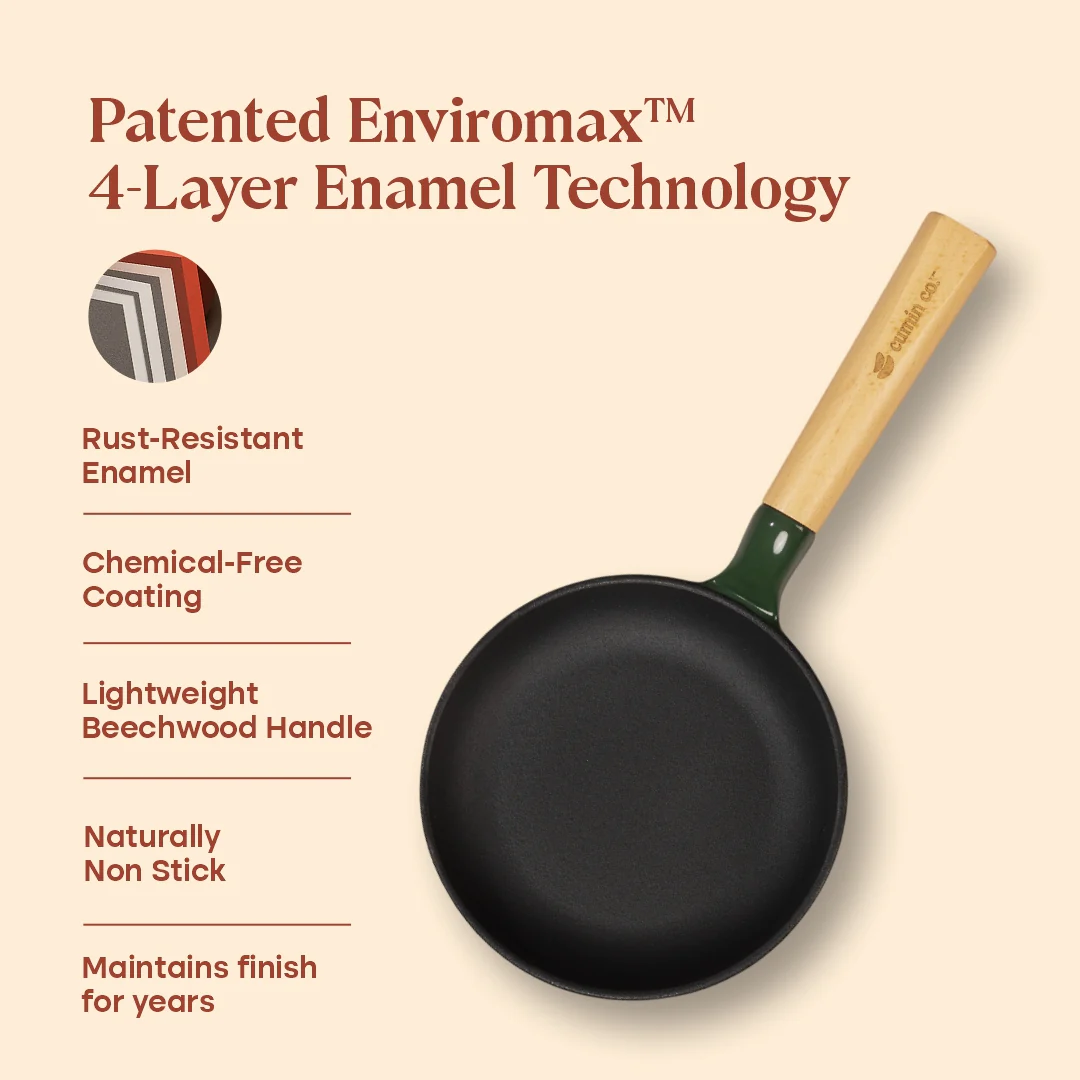 No. 6 Enamel Cast Iron Pan (16cm) - Image 15