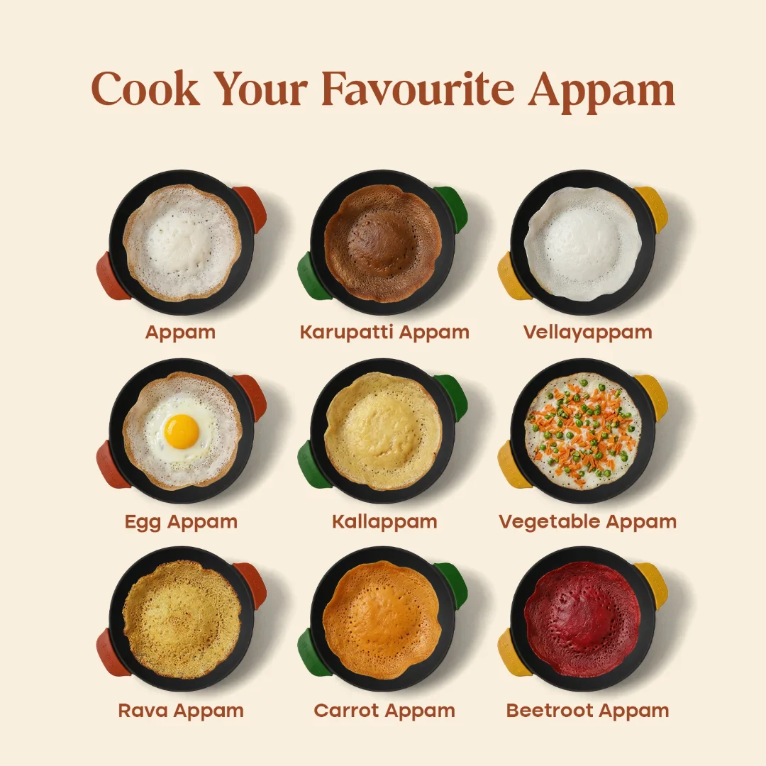 No. 8 Enamel Cast Iron Appam Pan (22cm) - Image 26