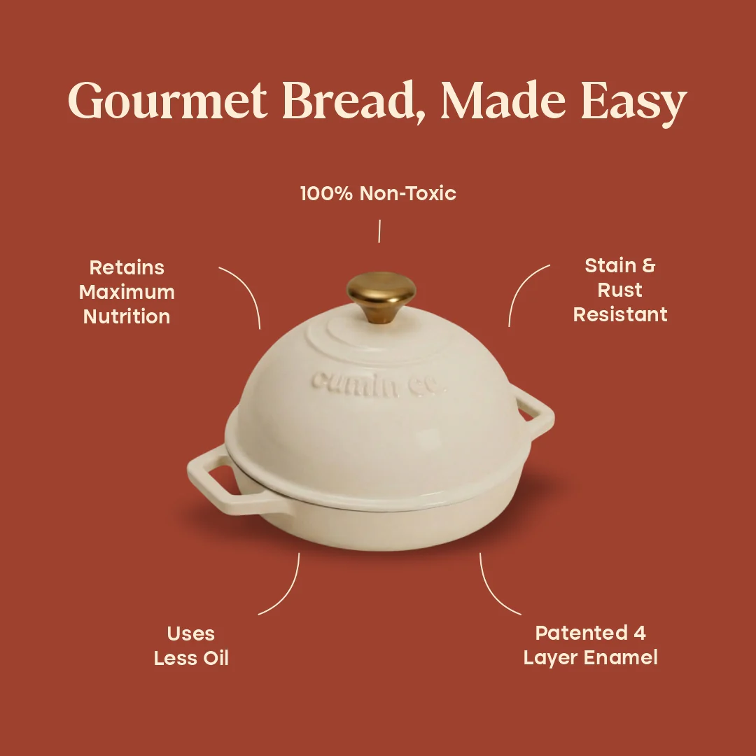 No. 8 Enamel Cast Iron Bread Oven (20cm) - Image 9