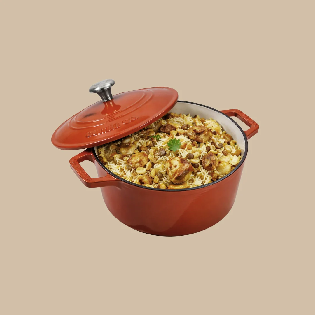 No. 8 Enamel Cast Iron Dutch Oven (2.5L) - Image 4