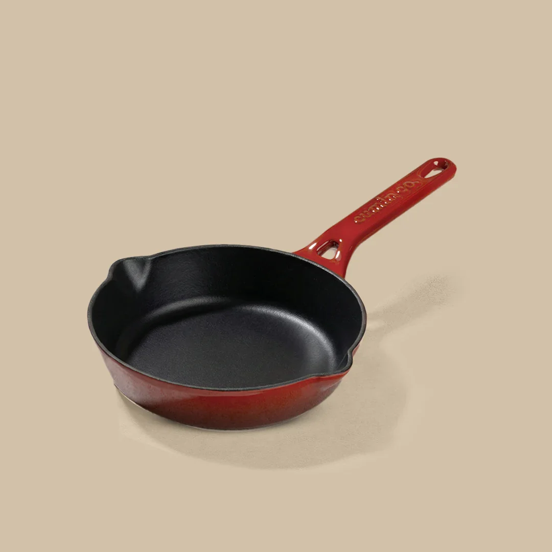 No. 8 Enamel Cast Iron Pan (20cm) - Image 4
