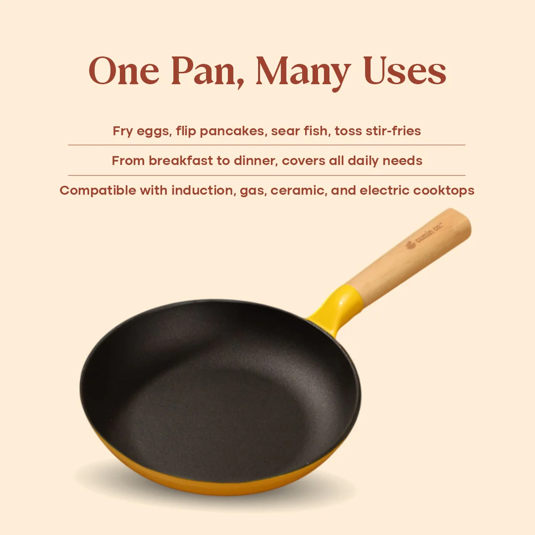 No. 8 Enamel Cast Iron Pan (20cm) - Image 13