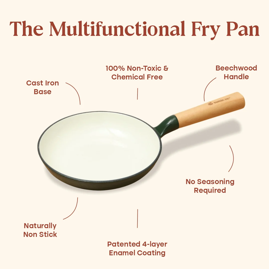No. 8 Enamel Cast Iron Pan (20cm) - Image 7