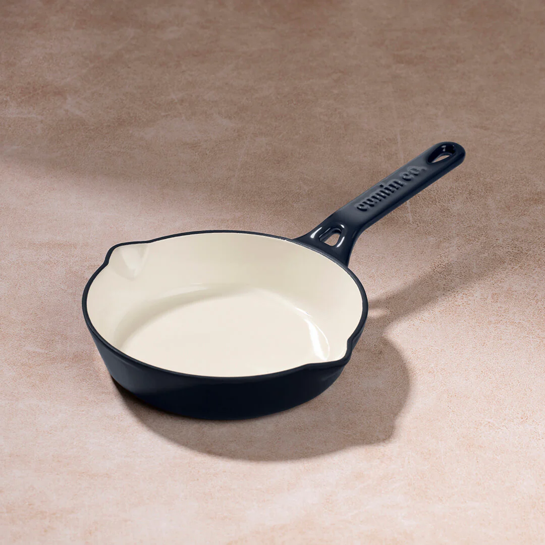 No. 8 Enamel Coated Cast Iron Pan (Blue)