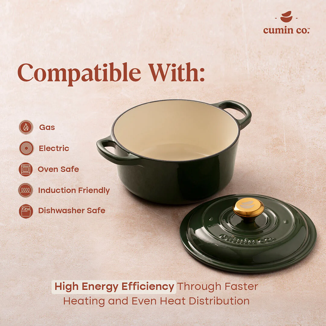 No. 8 Enamel Cast Iron Dutch Oven (2.2L) - Image 14