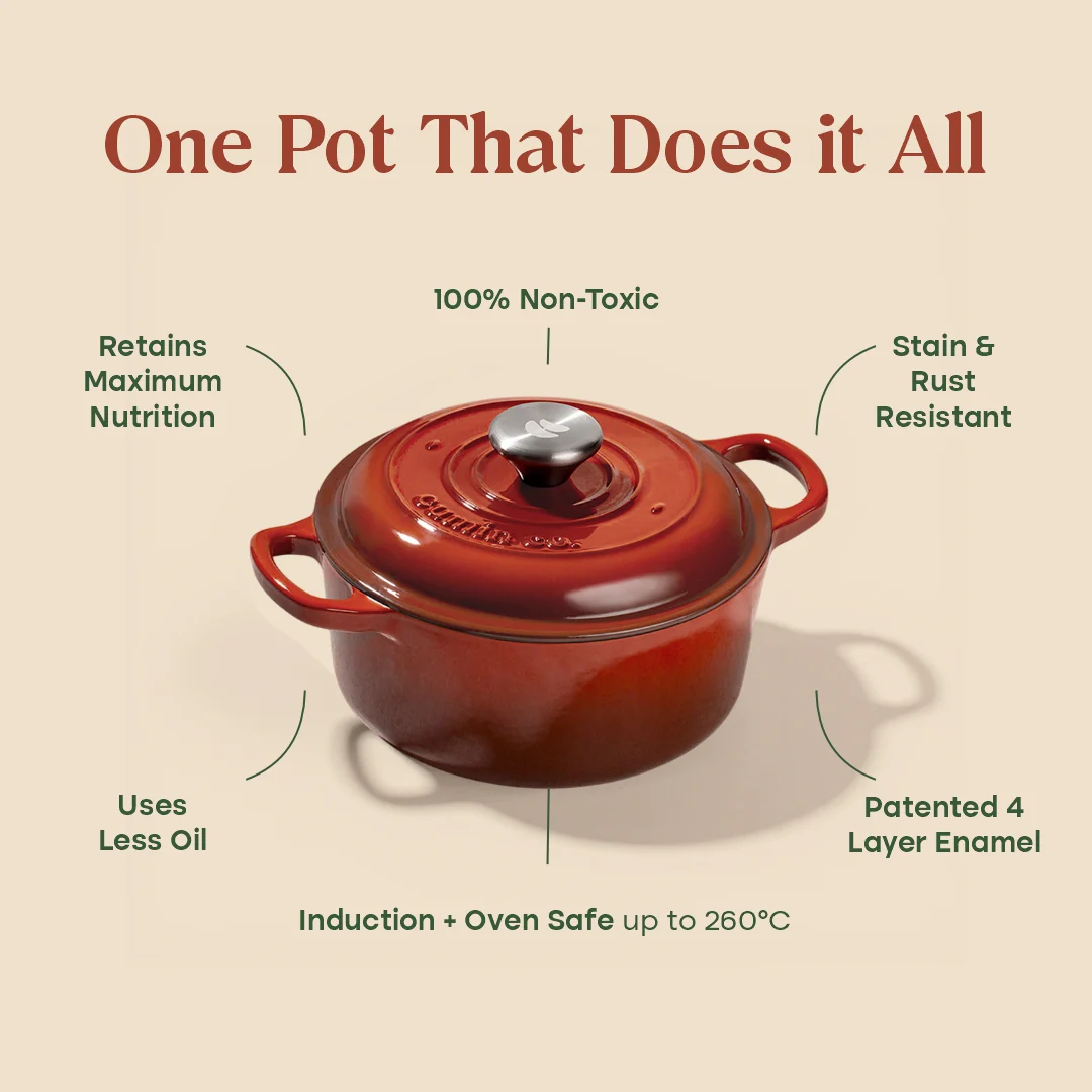 No. 8 Enamel Cast Iron Dutch Oven (2.2L) - Image 16