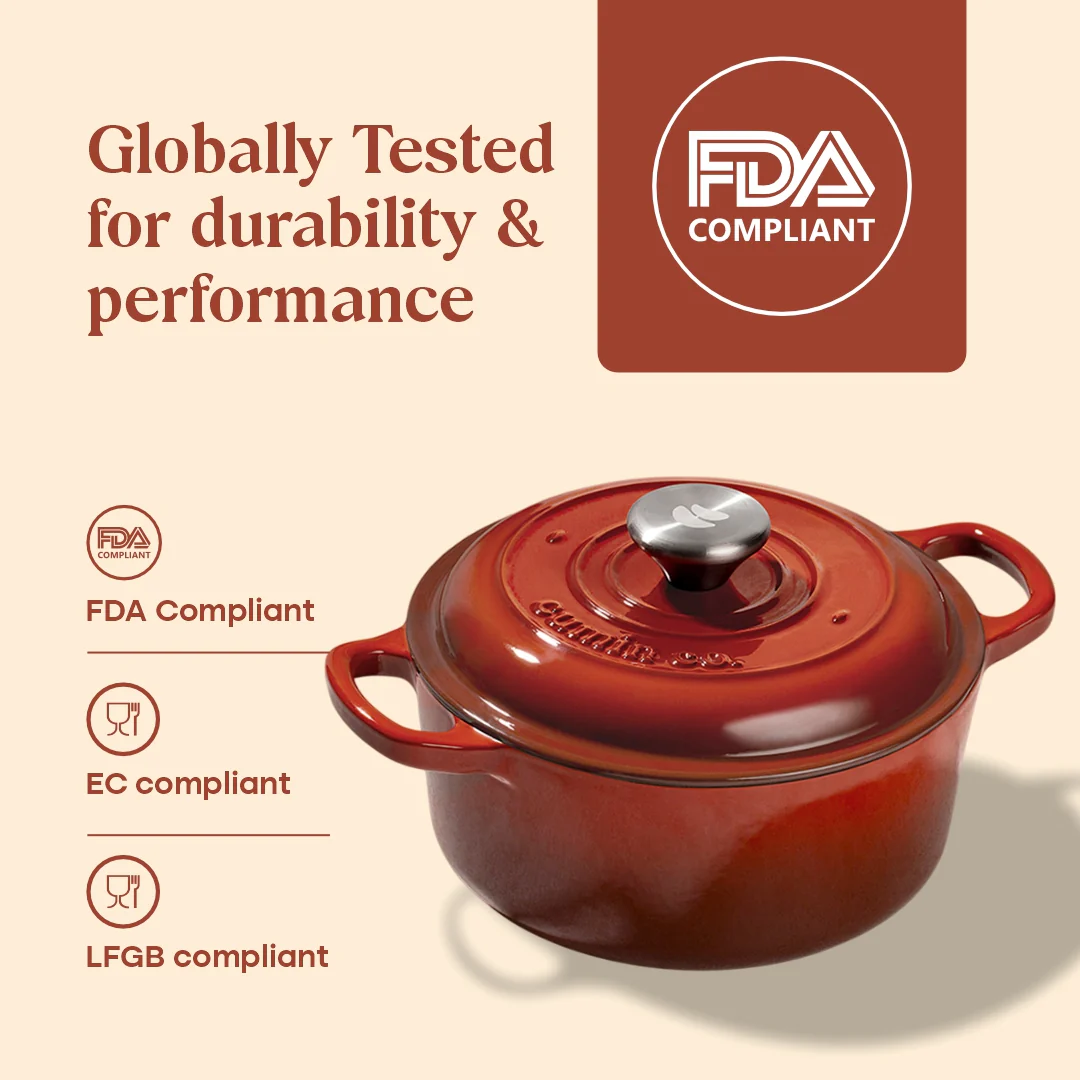 No. 8 Enamel Cast Iron Dutch Oven (2.2L) - Image 18
