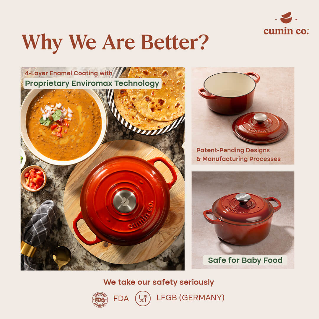 No. 8 Enamel Cast Iron Dutch Oven (2.2L) - Image 20