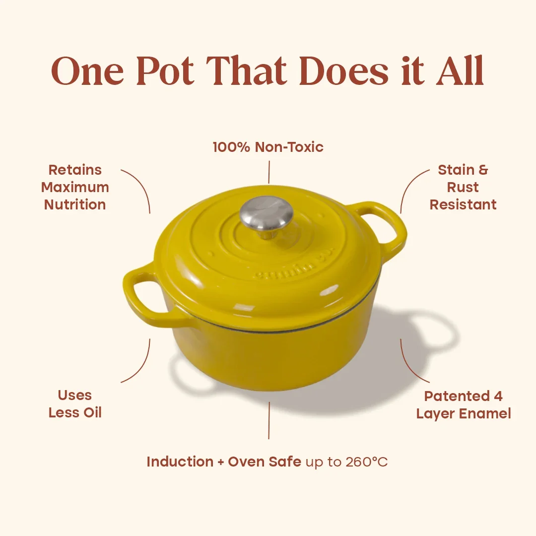 No. 8 Enamel Cast Iron Dutch Oven (2.2L) - Image 22
