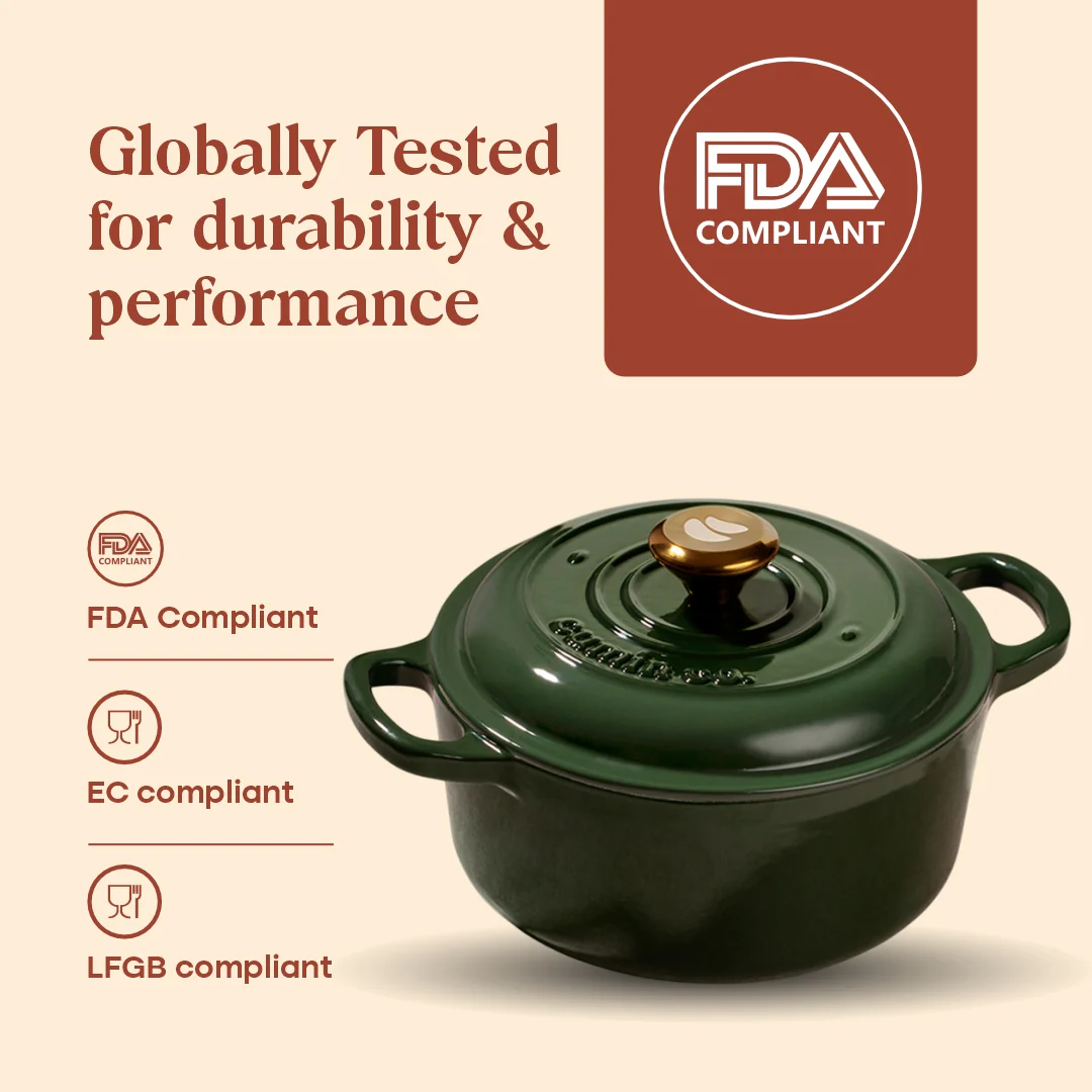 No. 8 Enamel Cast Iron Dutch Oven (2.2L) - Image 28