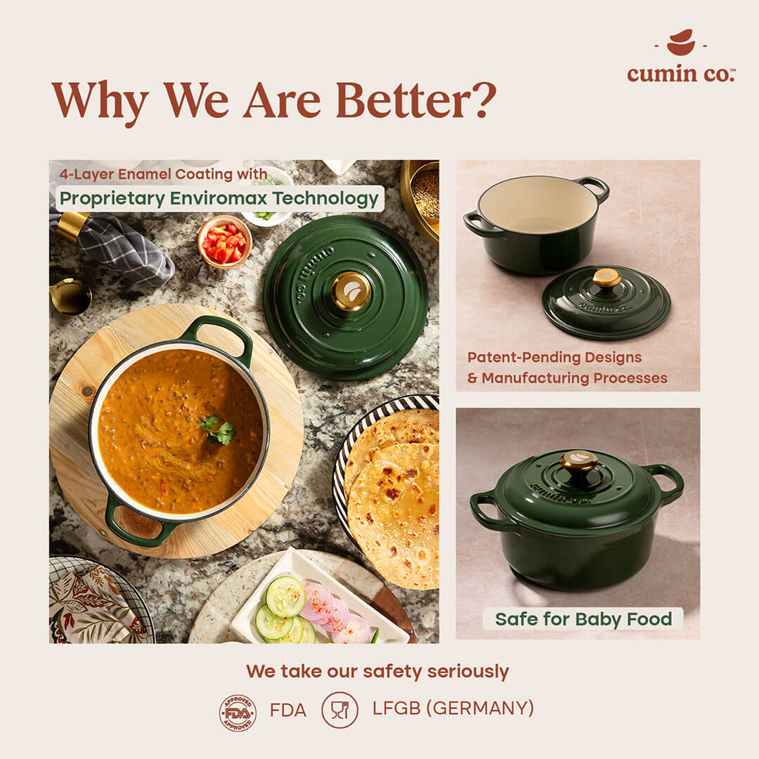 No. 8 Enamel Cast Iron Dutch Oven (2.2L) - Image 30