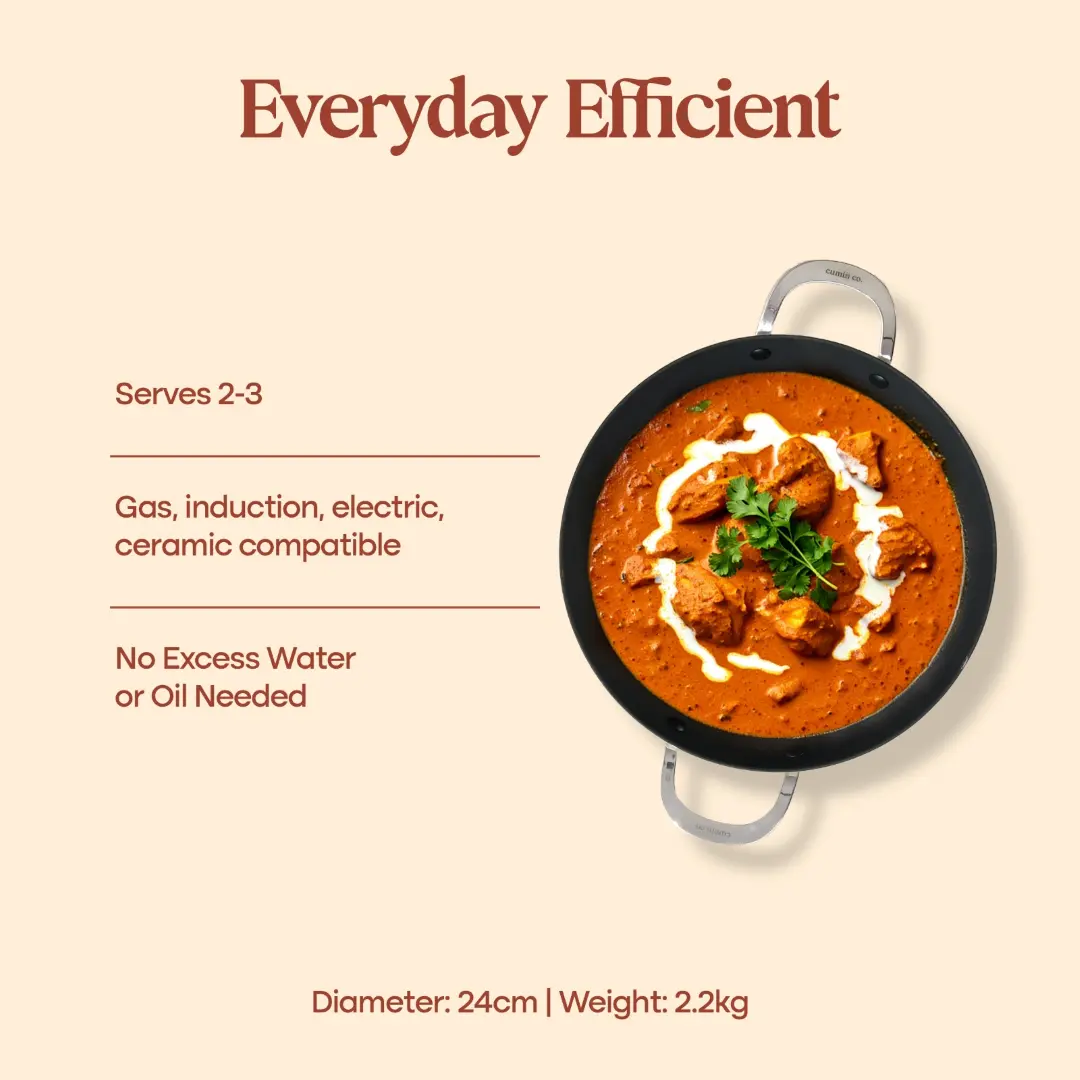 No. 9 Enamel Cast Iron Kadai LITE (2.1L) - Image 19