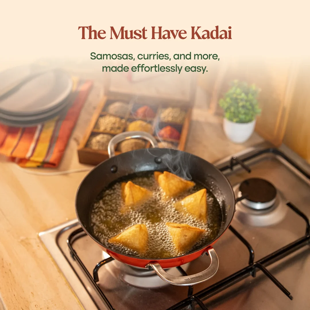 No. 9 Enamel Cast Iron Kadai LITE (2.1L) - Image 21