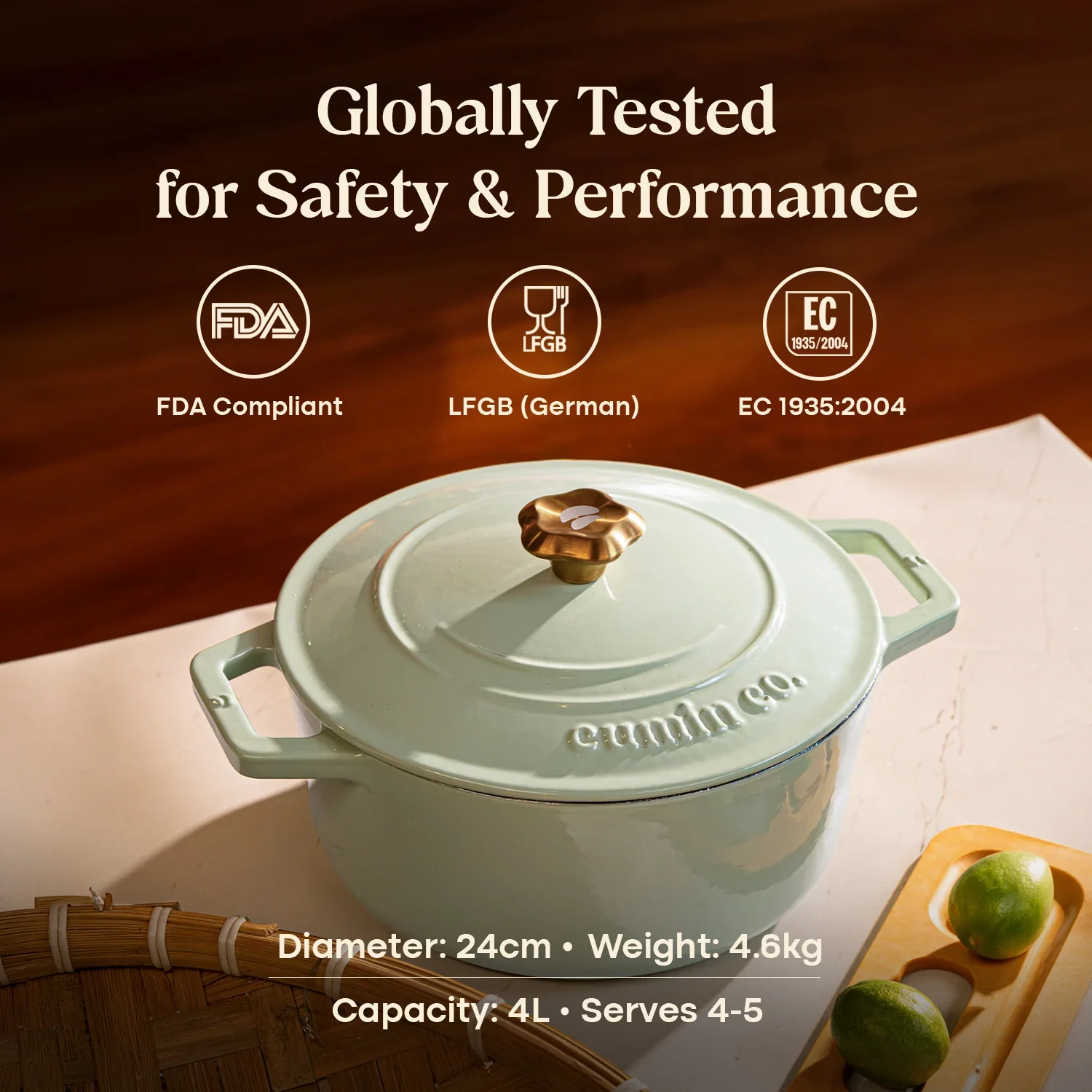 No. 9 Enamel Cast Iron Dutch Oven (4L) - Image 34